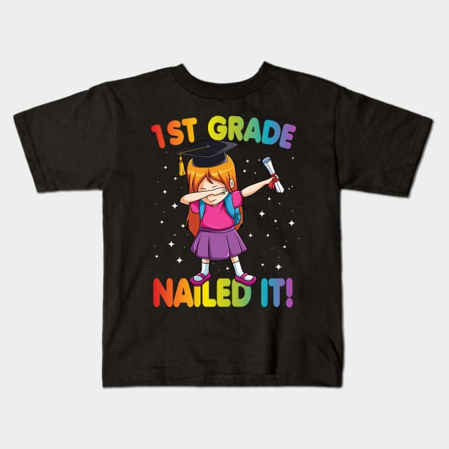 First Grade Nailed It Class Of 2020 Graduation Gift Kids T-Shirt by HCMGift